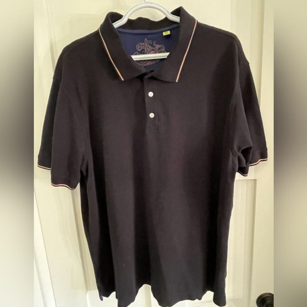 Shirt ROBERT GRAHAM Black POLO SHIRT MENS SIZE 3XL